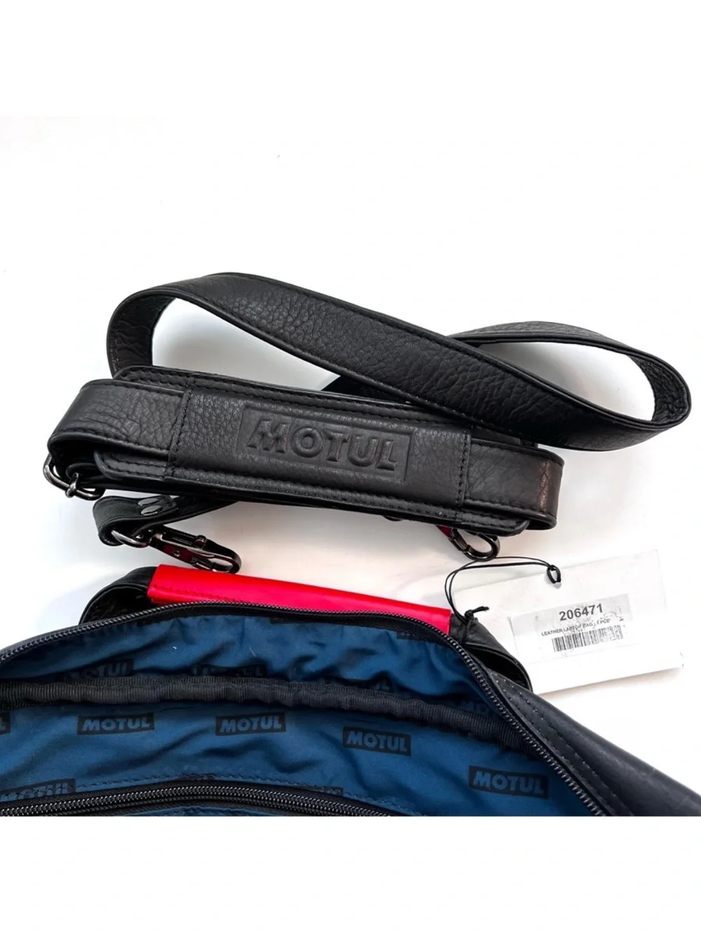 MOTUL Leather Laptop Bag Black NEW
